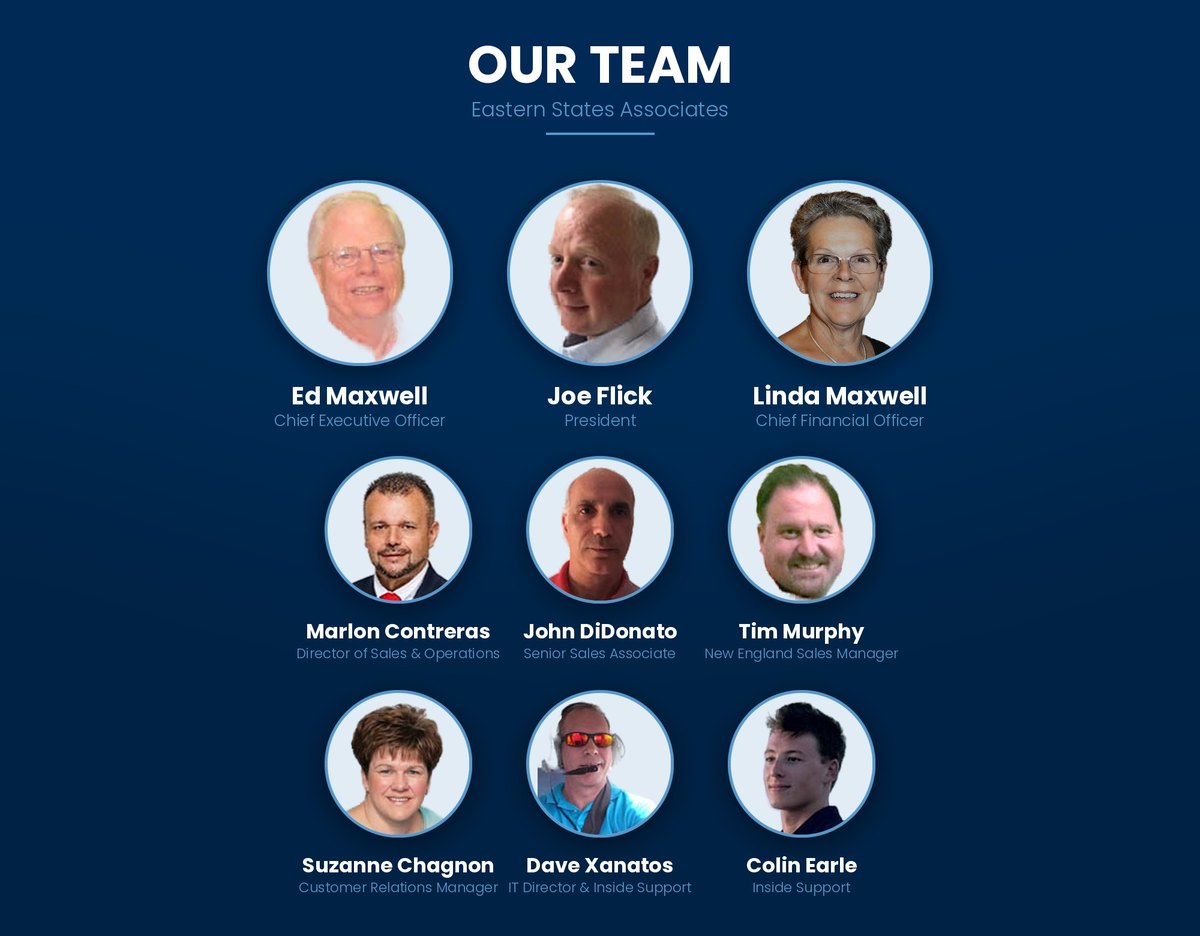 The nine members of the Eastern States Associates team